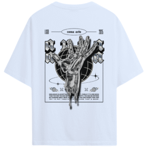 Camiseta Oversized Aura Branca Costas