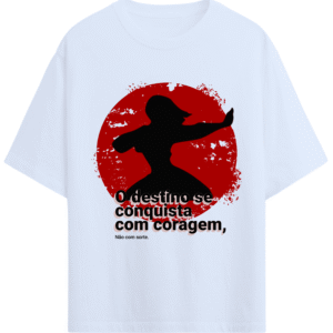 Camiseta Oversized Mulan Design frente Branca