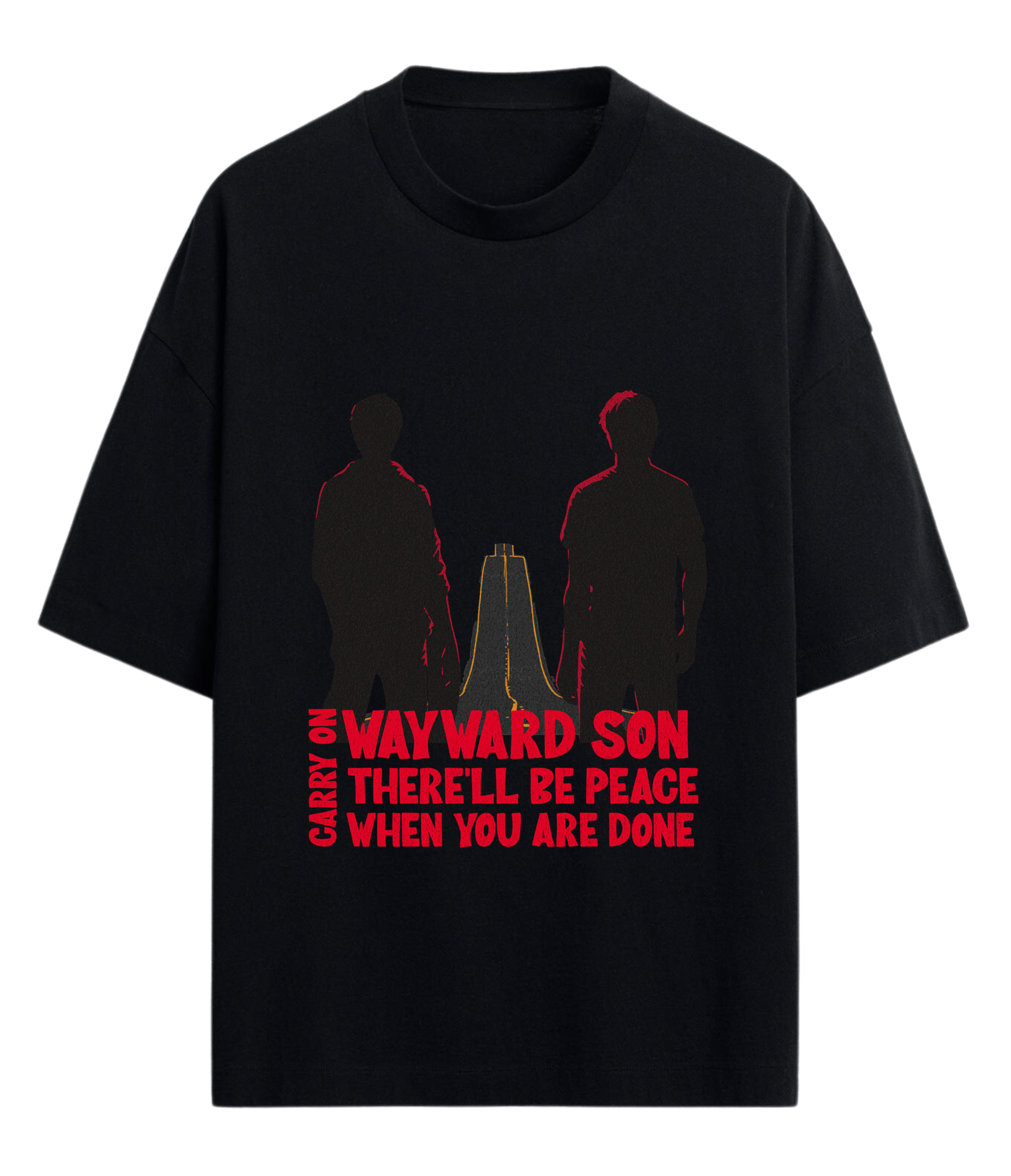 Camiseta Oversized Preta Frente Supernatural