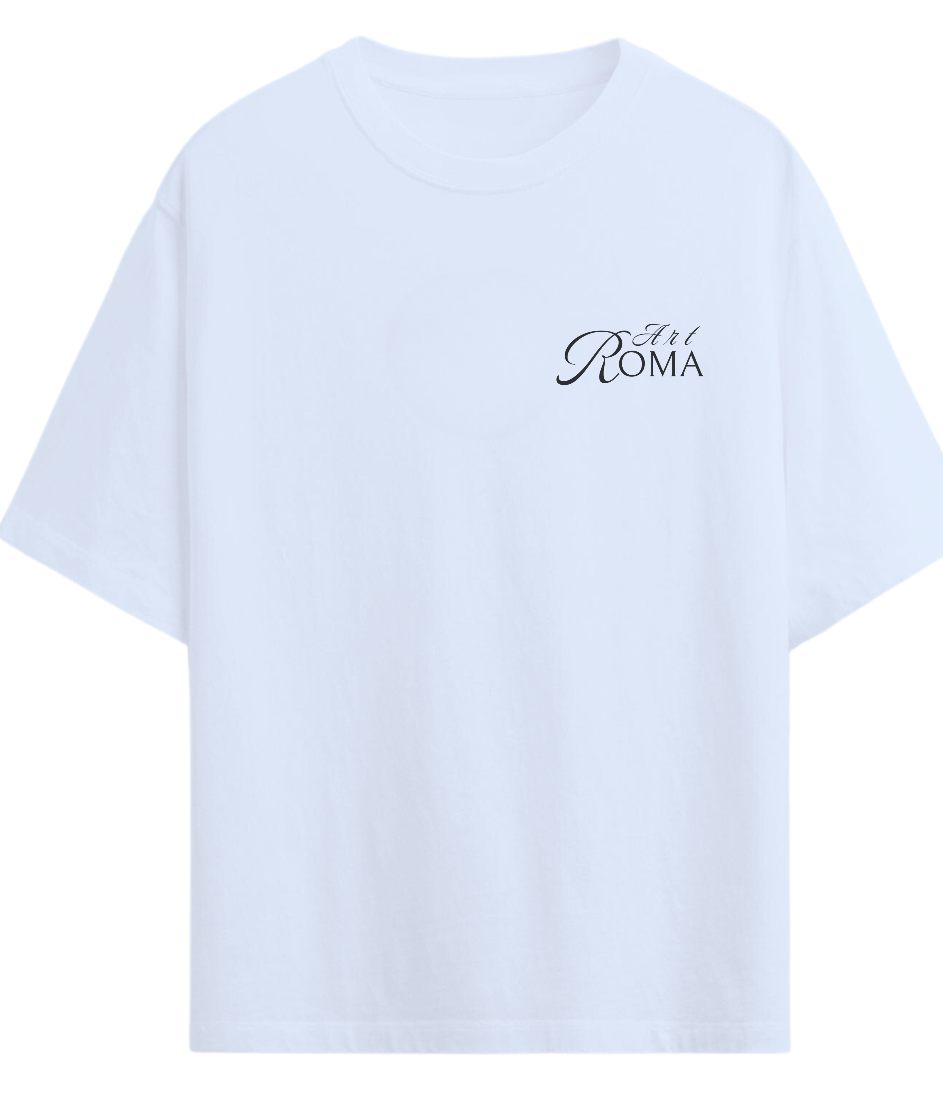 Camiseta Oversized Branca Frente Roma Arts