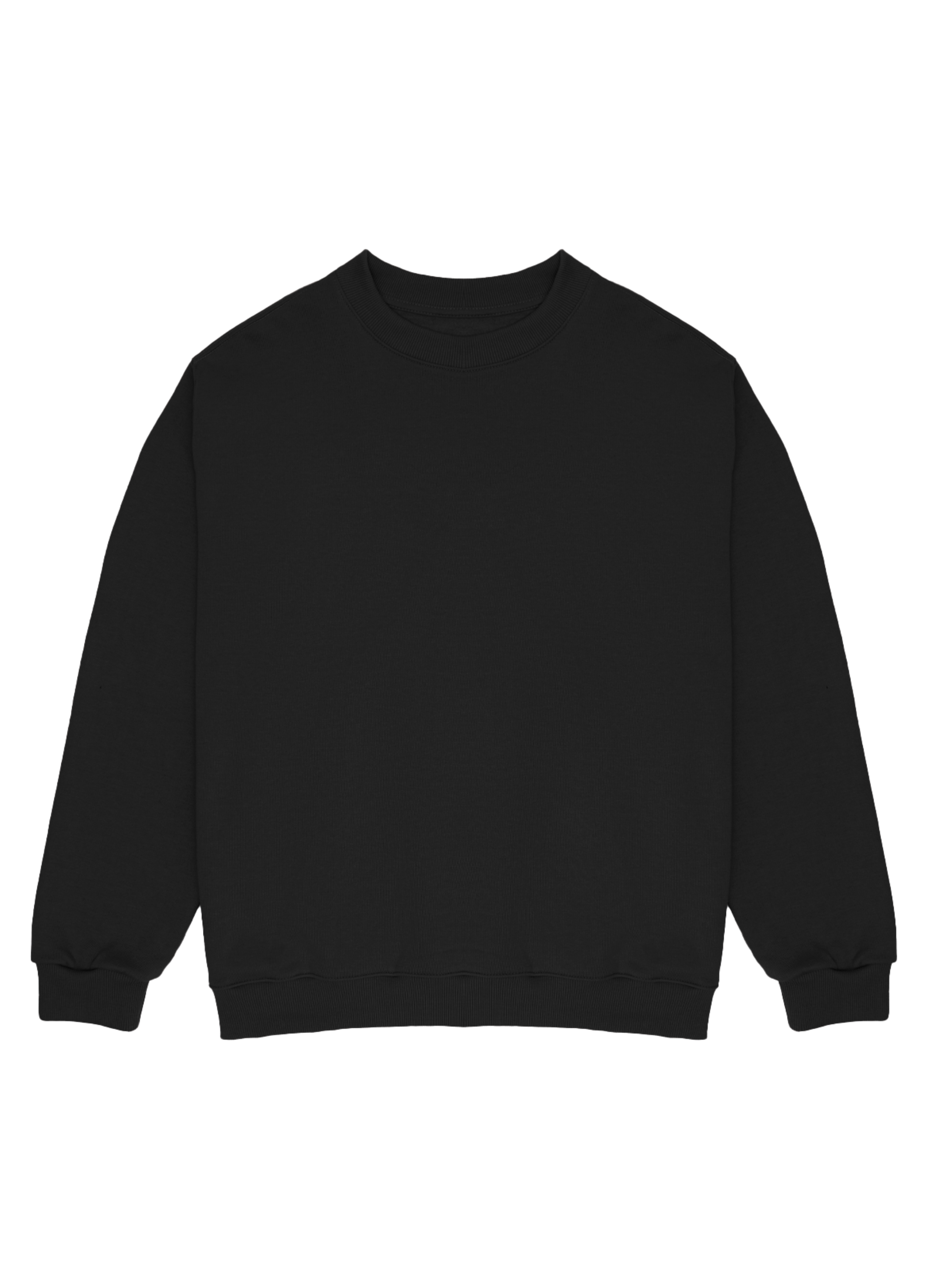 Moletom sem capuz frente preto