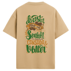 Camiseta Oversized Bege Costas Toque