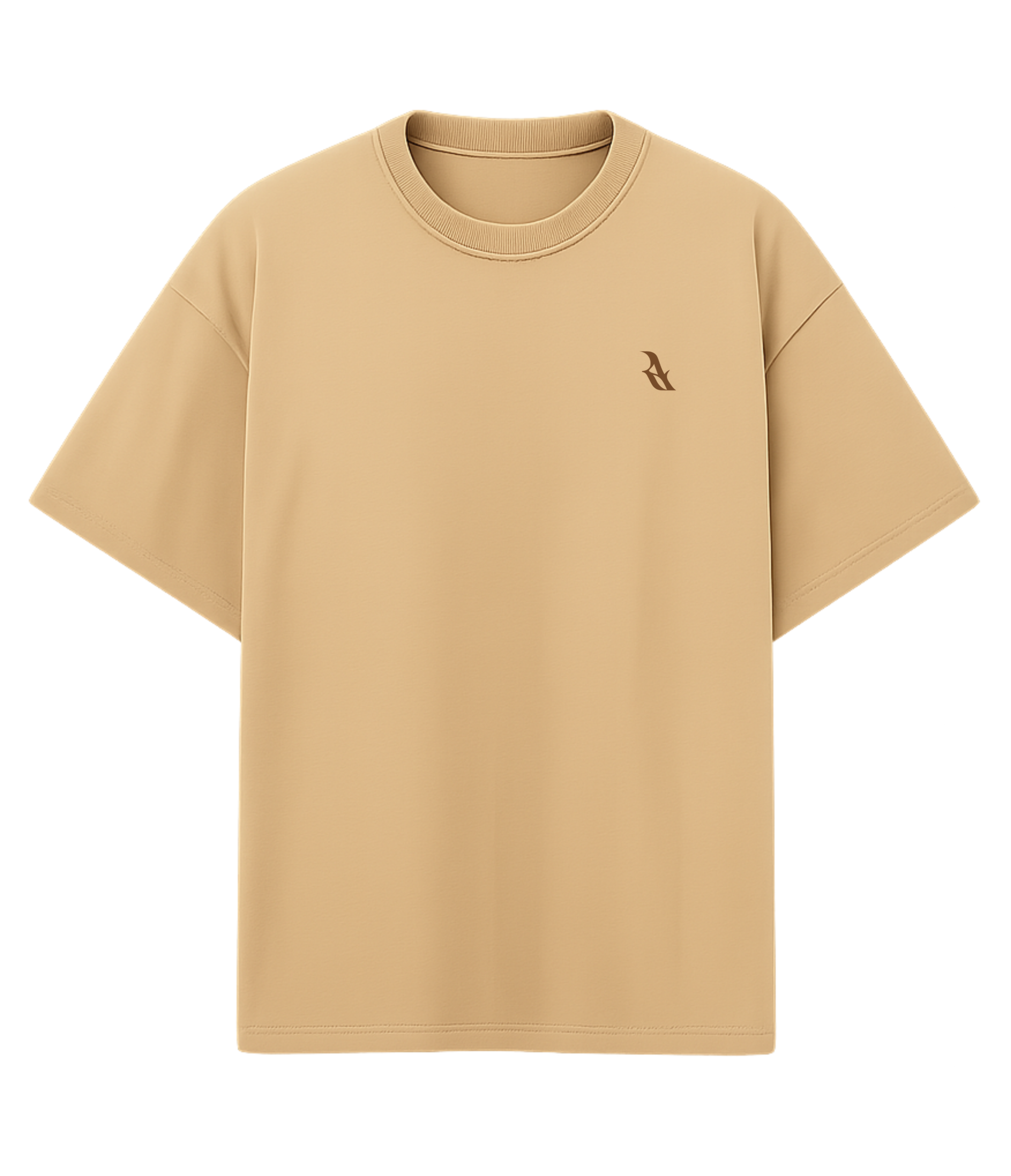 Camiseta Oversized Bege Frente Toque